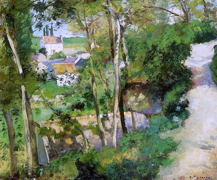 Camille Pissarro The Rising Path, Pontoise - Hand Painted Oil Painting