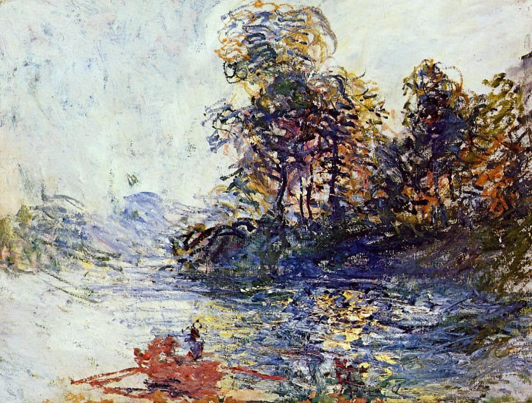 Claude Oscar Monet The River - Hand Painted Oil Painting