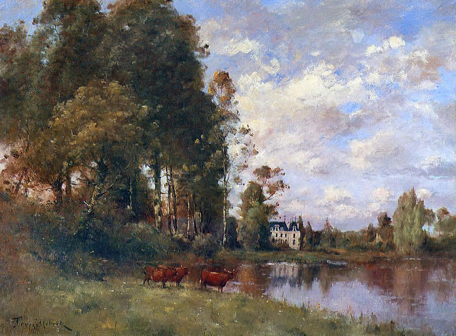 Paul Desire Trouillebert The River - Hand Painted Oil Painting