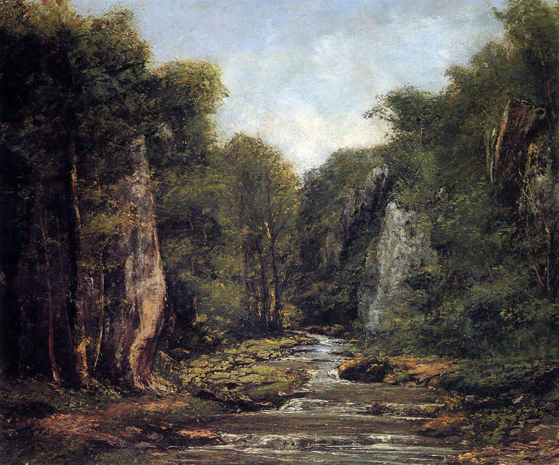 Gustave Courbet The River Plaisir-Fontaine - Hand Painted Oil Painting