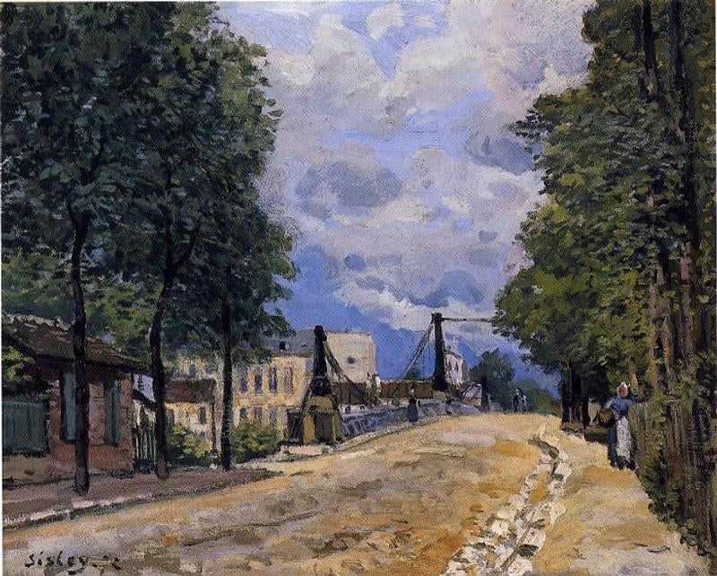 Alfred Sisley The Road from Gennevilliers - Hand Painted Oil Painting