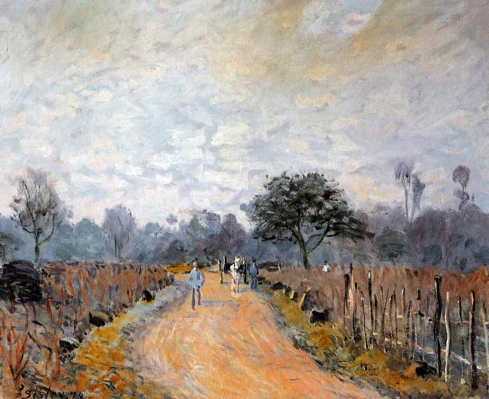  Alfred Sisley The Road from Prunay to Bougival - Hand Painted Oil Painting