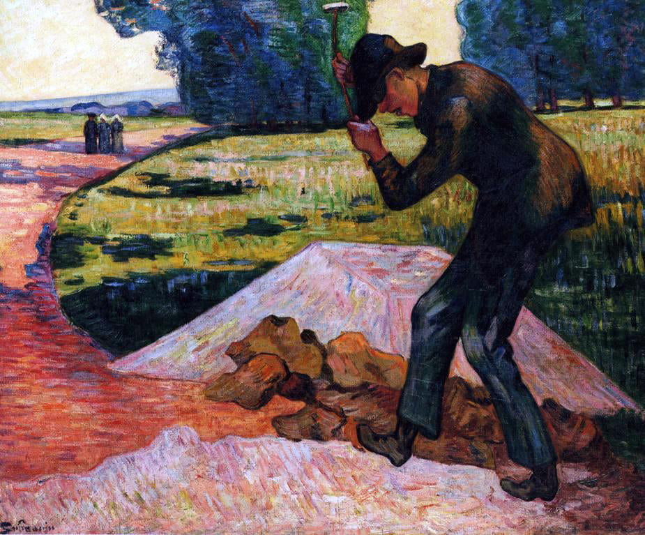Armand Guillaumin The Rock Breaker - Hand Painted Oil Painting