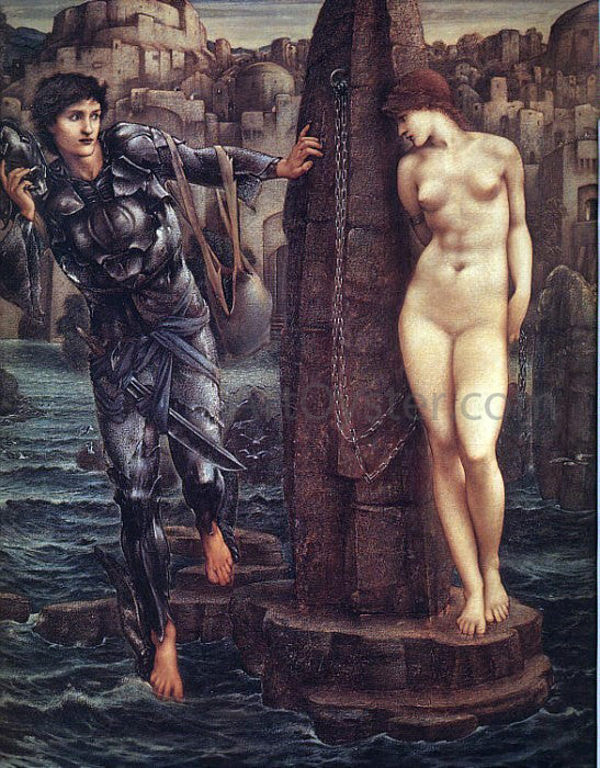Sir Edward Burne-Jones The Rock of Doom - Hand Painted Oil Painting