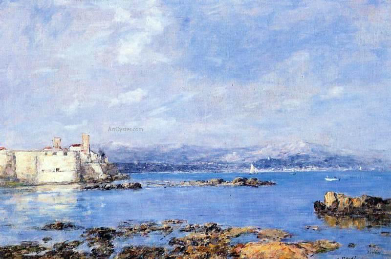 Eugene-Louis Boudin The Rocks of l'Ilette and the Fortifications - Hand Painted Oil Painting
