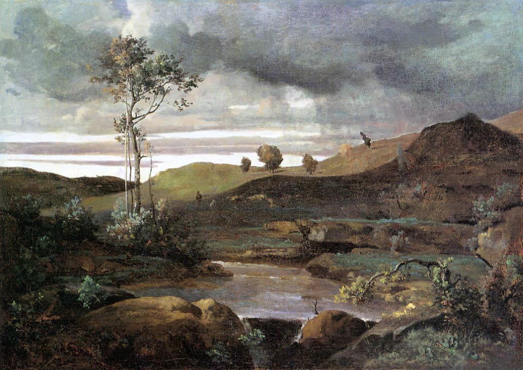 Jean-Baptiste-Camille Corot The Roman Campagna in Winter - Hand Painted Oil Painting