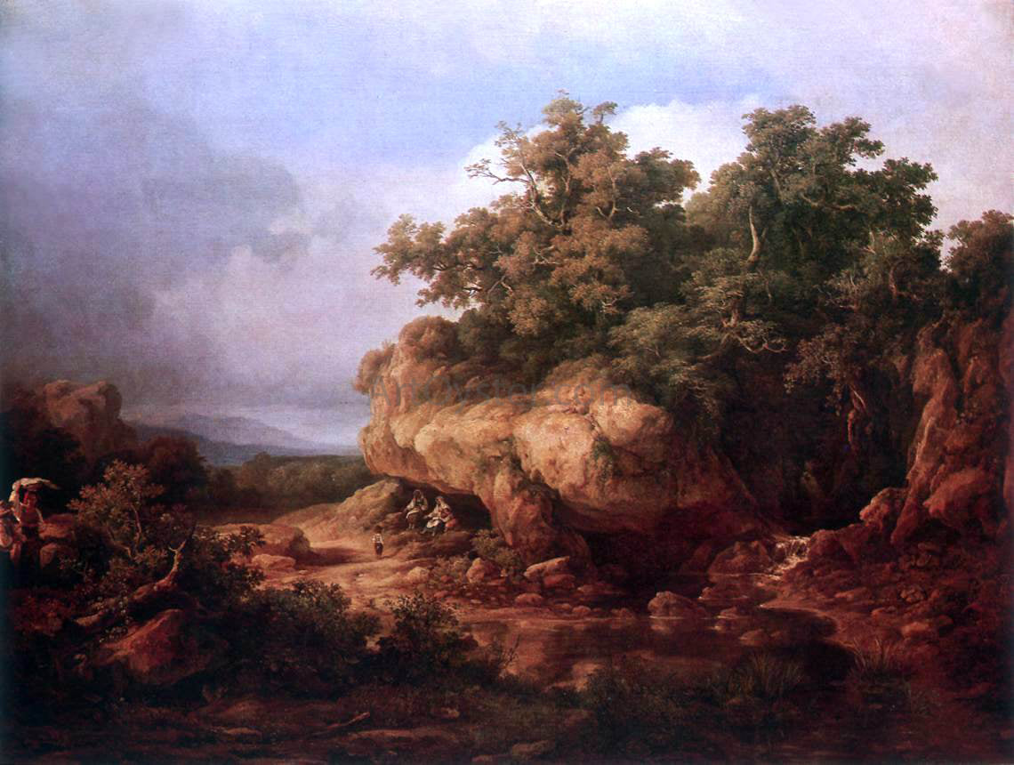 The Elder Karoly Marko The Roman Campagna near Ceraites - Hand Painted Oil Painting