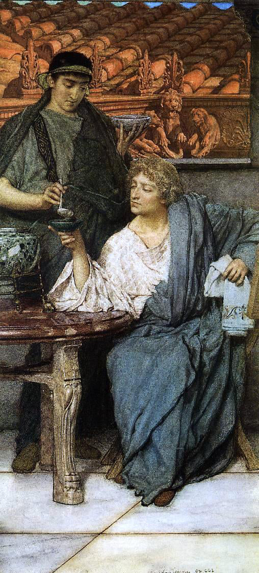 Sir Lawrence Alma-Tadema The Roman Wine Tasters - Hand Painted Oil Painting