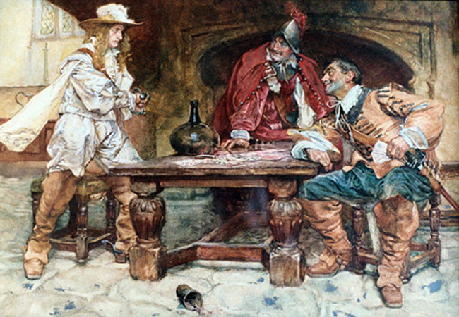 Edgar Bundy The Rook and Pigeons - Hand Painted Oil Painting