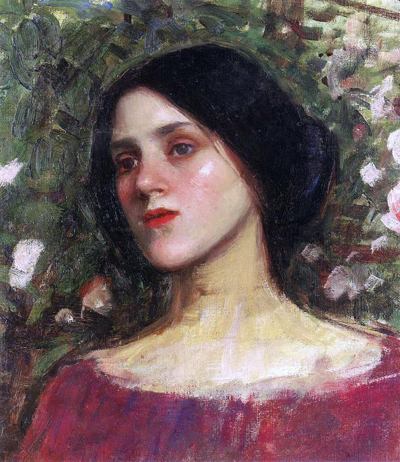 John William Waterhouse The Rose Bower - Hand Painted Oil Painting