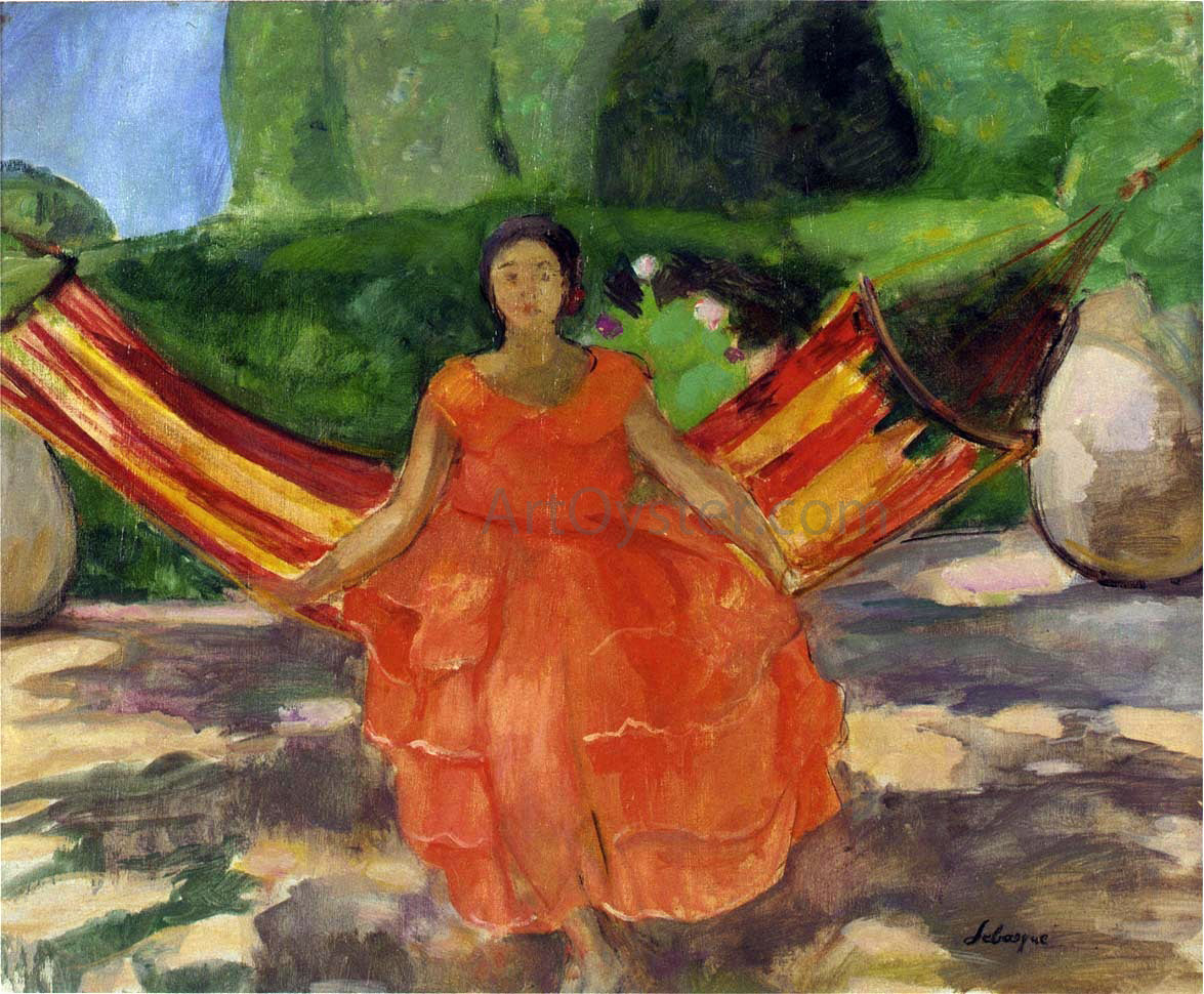 Henri Lebasque The Rose Colored Robe - Hand Painted Oil Painting