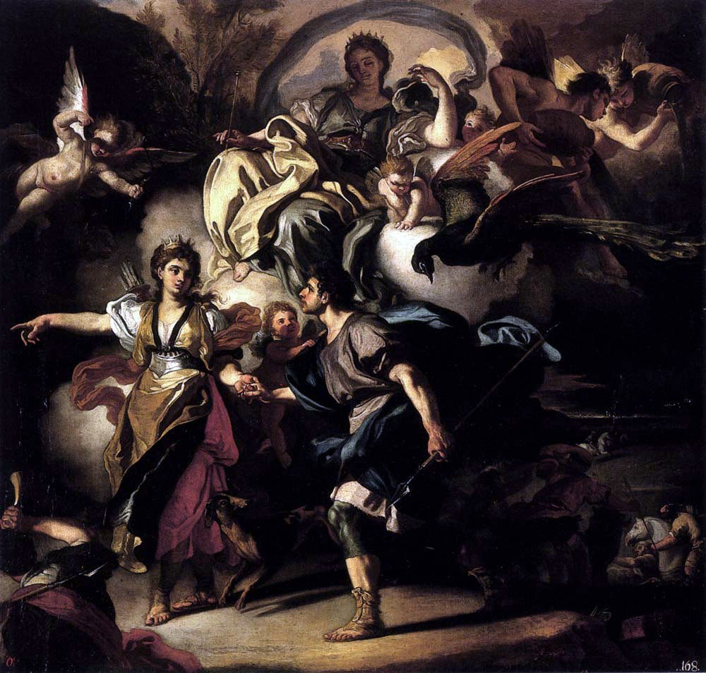 Francesco Solimena The Royal Hunt of Dido and Aeneas - Hand Painted Oil Painting