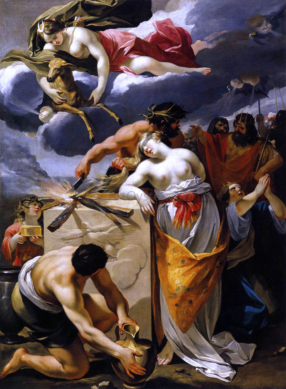 Francois Perrier The Sacrifice of Iphigenia - Hand Painted Oil Painting