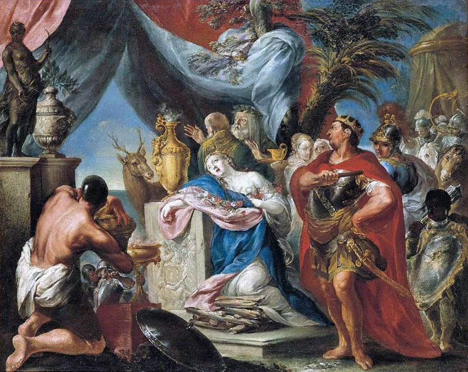 Felice Torelli The Sacrifice of Iphigenia - Hand Painted Oil Painting