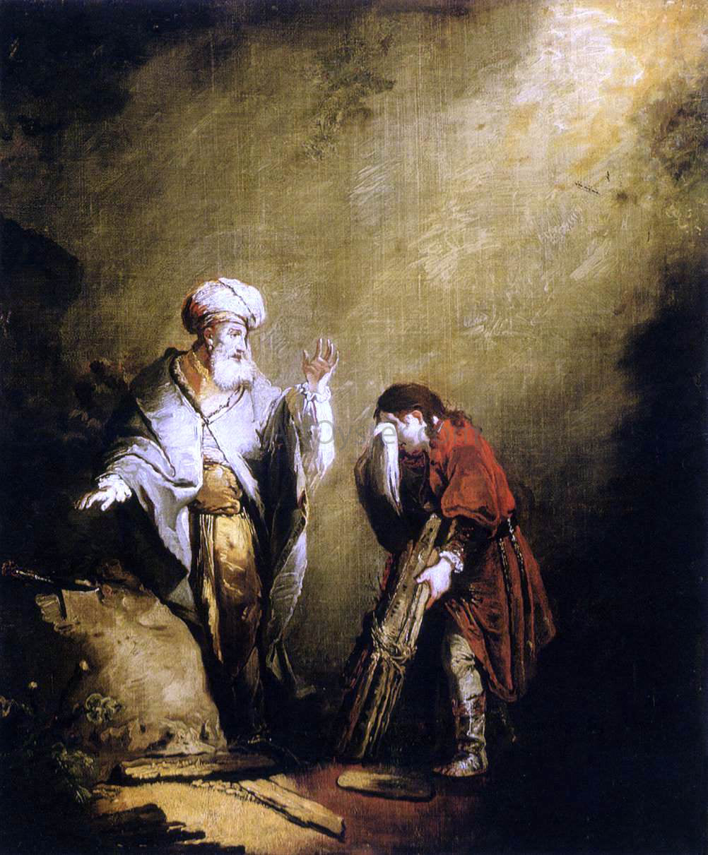 Christian Ernst Dietrich The Sacrifice of Isaac - Hand Painted Oil Painting