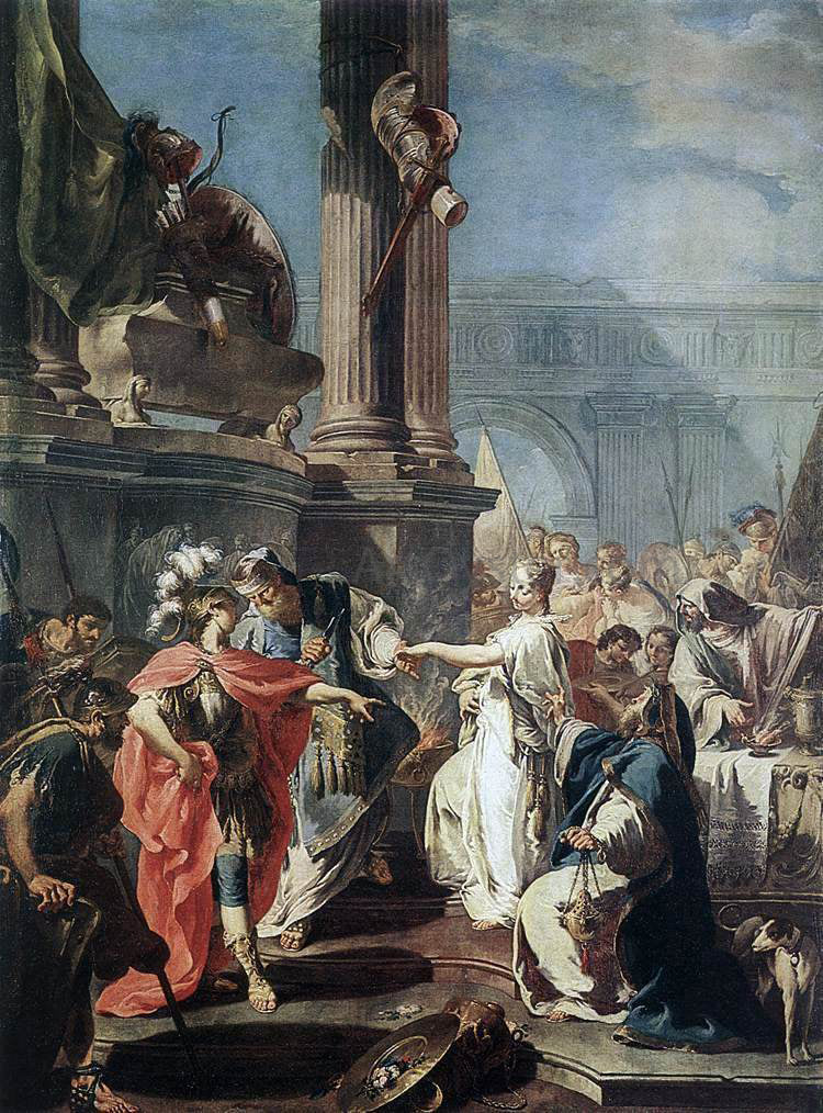 Giambattista Pittoni The Sacrifice of Polyxena - Hand Painted Oil Painting