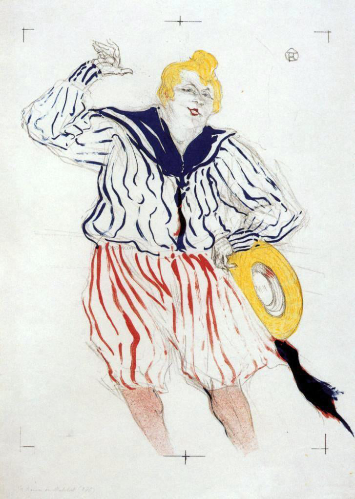Henri De Toulouse-Lautrec The Sailor's Sopng, at the 'Star', Le Havre - Hand Painted Oil Painting