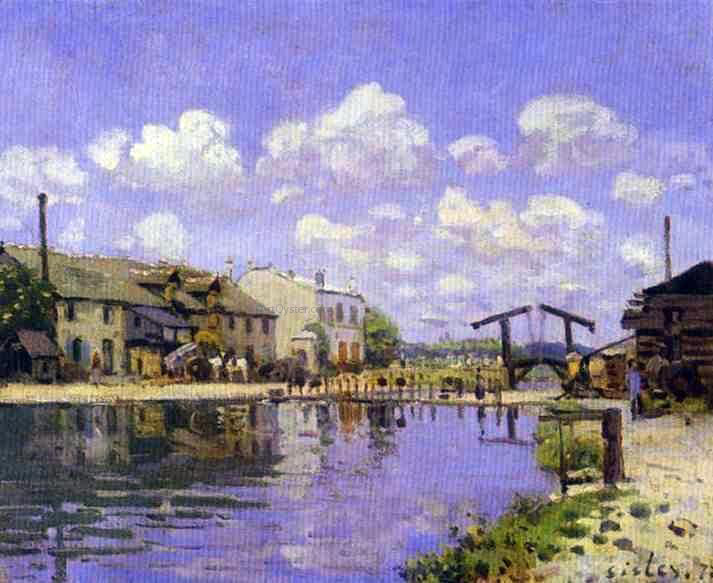  Alfred Sisley The Saint-Martin Canal - Hand Painted Oil Painting