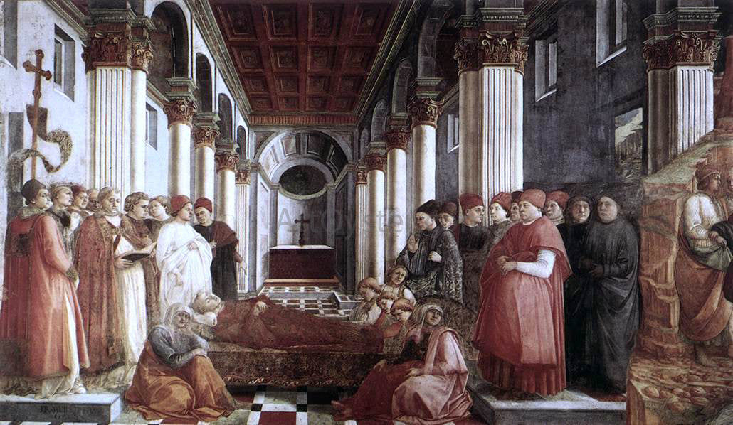 Fra Filippo Lippi The Saint's Funeral - Hand Painted Oil Painting