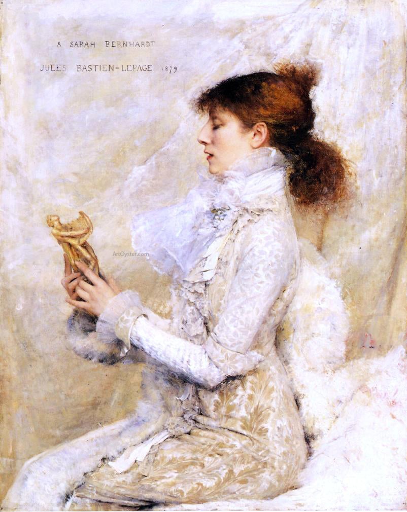 Jules Bastien-Lepage The Sarah Bernhardt Portrait - Hand Painted Oil Painting