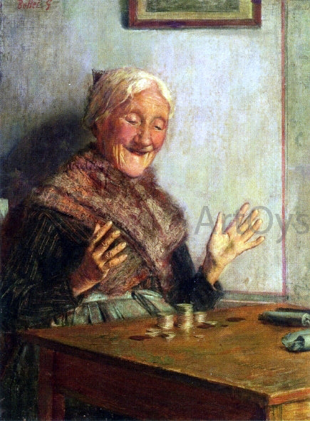 Gaetano Bellei The Savings - Hand Painted Oil Painting