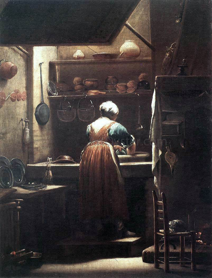 Giuseppe Maria Crespi The Scullery Maid - Hand Painted Oil Painting