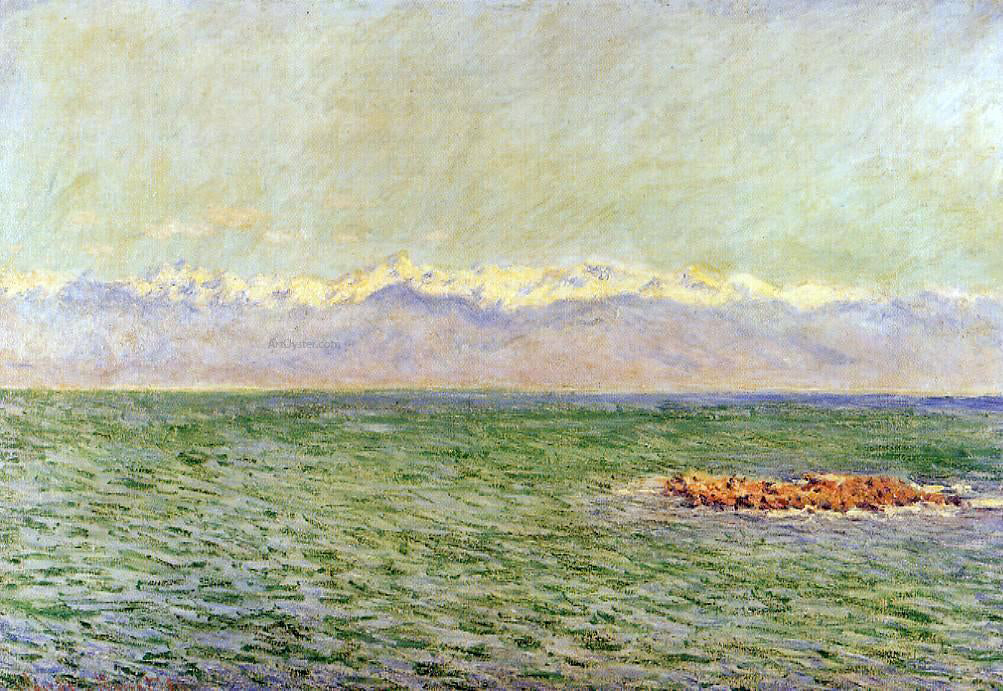 Claude Oscar Monet The Sea and the Alps (also known as The Mediterranean at Antibes) - Hand Painted Oil Painting