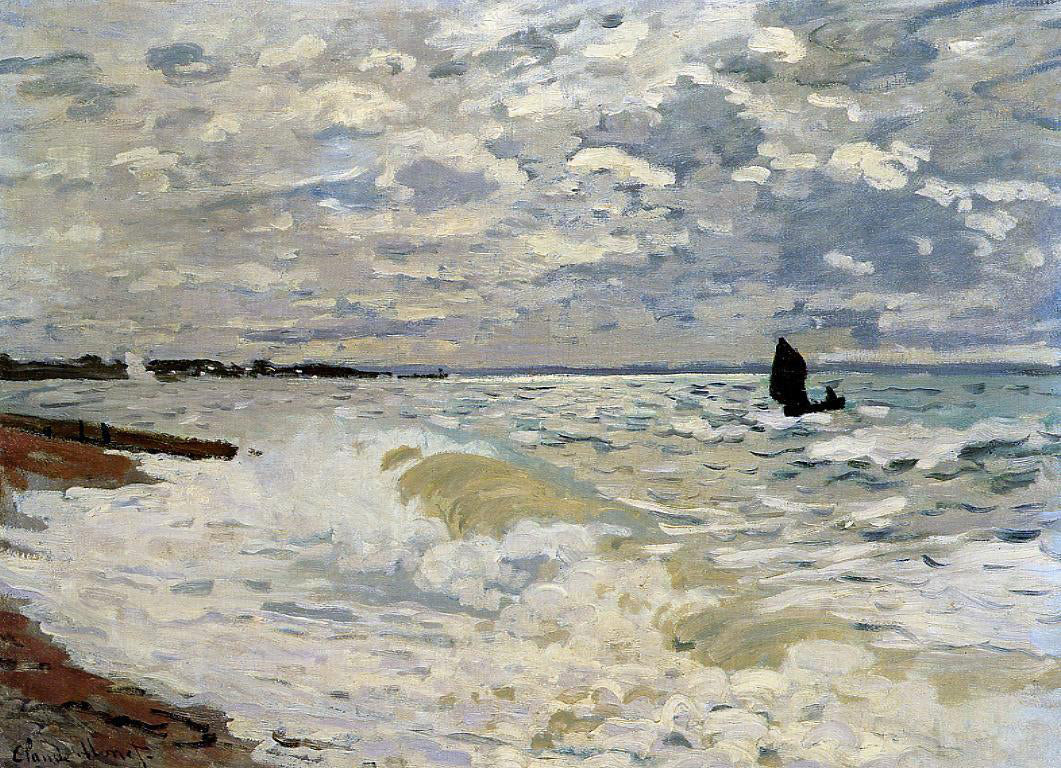 Claude Oscar Monet The Sea at Saint-Adresse - Hand Painted Oil Painting