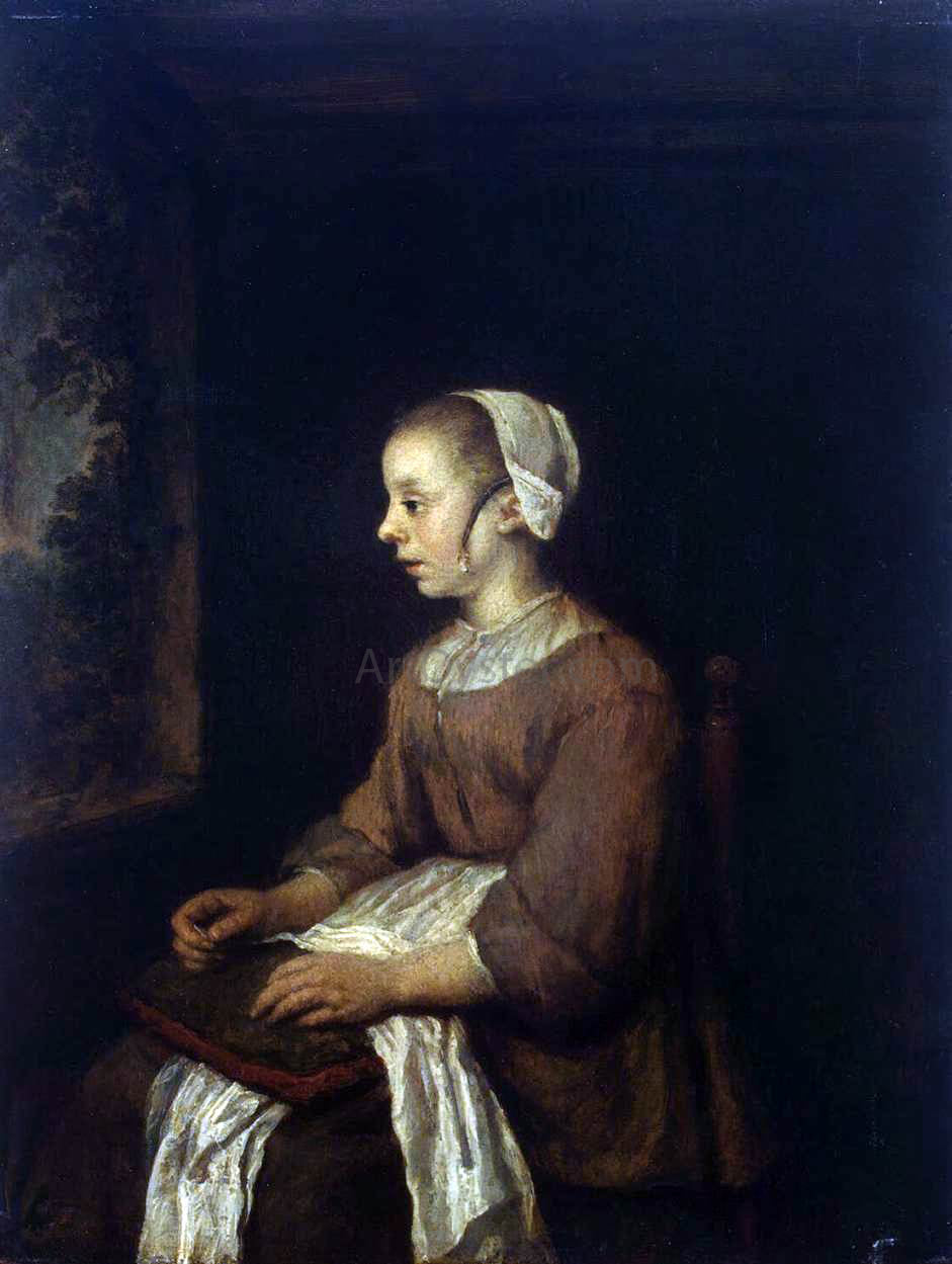 Philips Koninck The Seamstress - Hand Painted Oil Painting