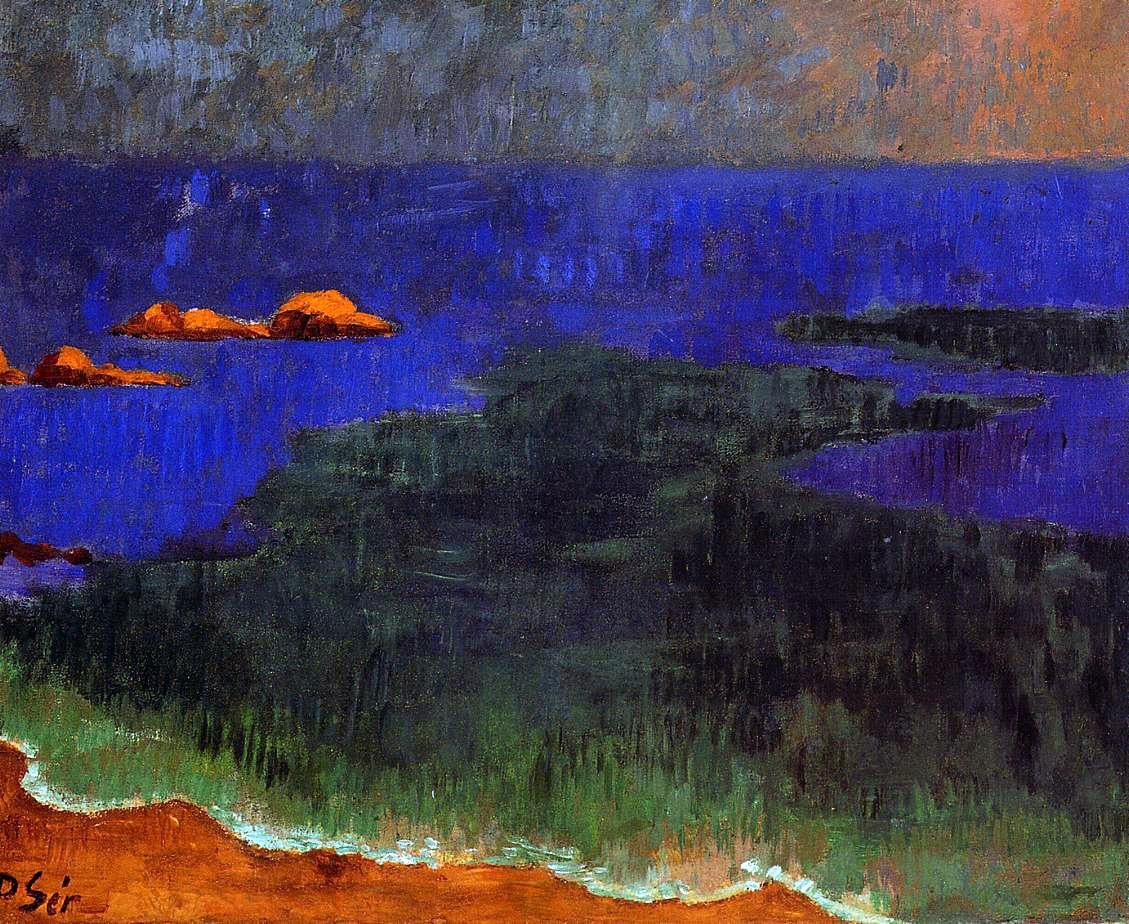  Paul Serusier The Seat at Poldu: Sunset - Hand Painted Oil Painting