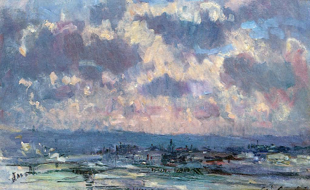 Albert Lebourg The Seine and the Faubourt Saint-Server, Sky Study - Hand Painted Oil Painting
