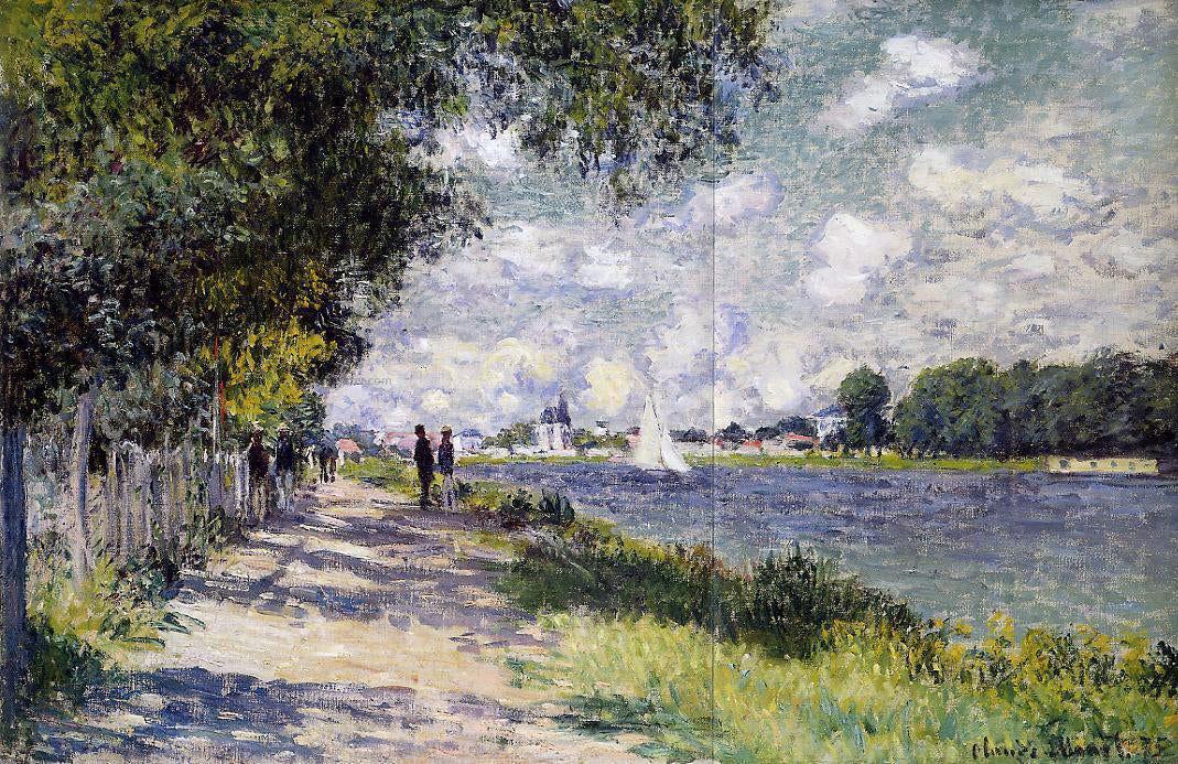 Claude Oscar Monet The Seine at Argenteuil - Hand Painted Oil Painting