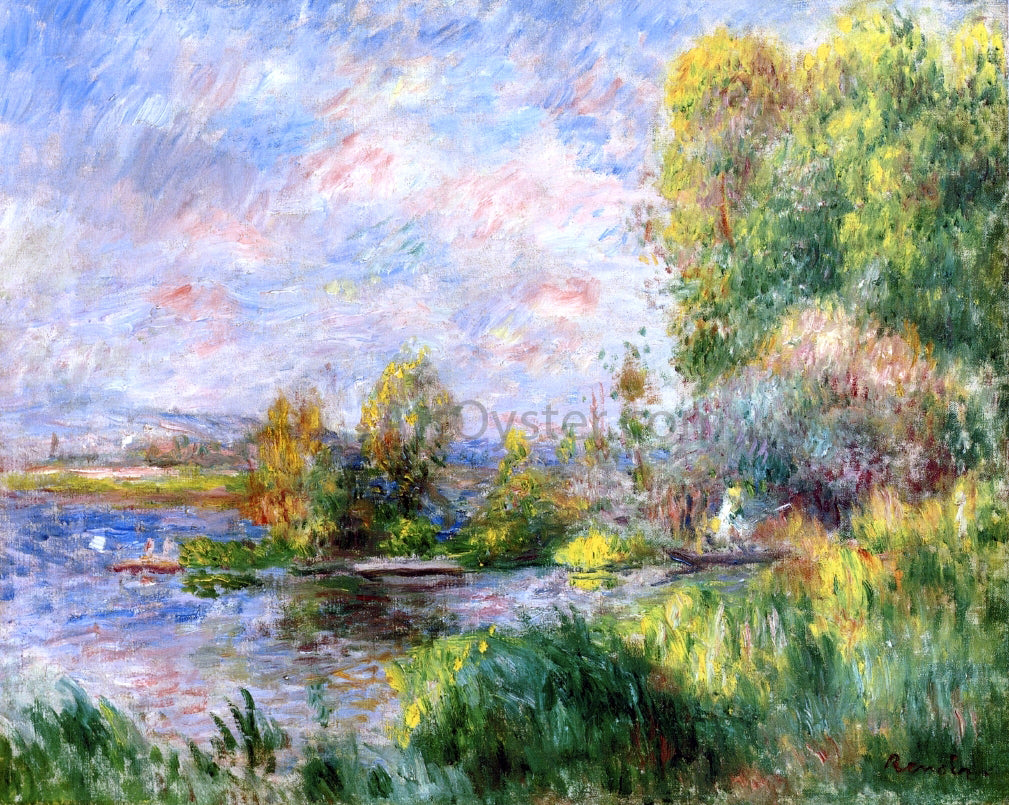 Pierre Auguste Renoir The Seine at Bougival - Hand Painted Oil Painting