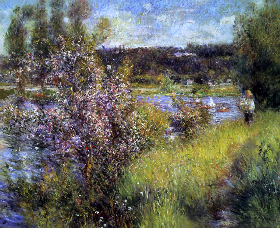 Pierre Auguste Renoir The Seine at Chatou - Hand Painted Oil Painting