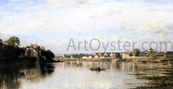 Stanislas Lepine The Seine at l'Ile Saint-Denis - Hand Painted Oil Painting