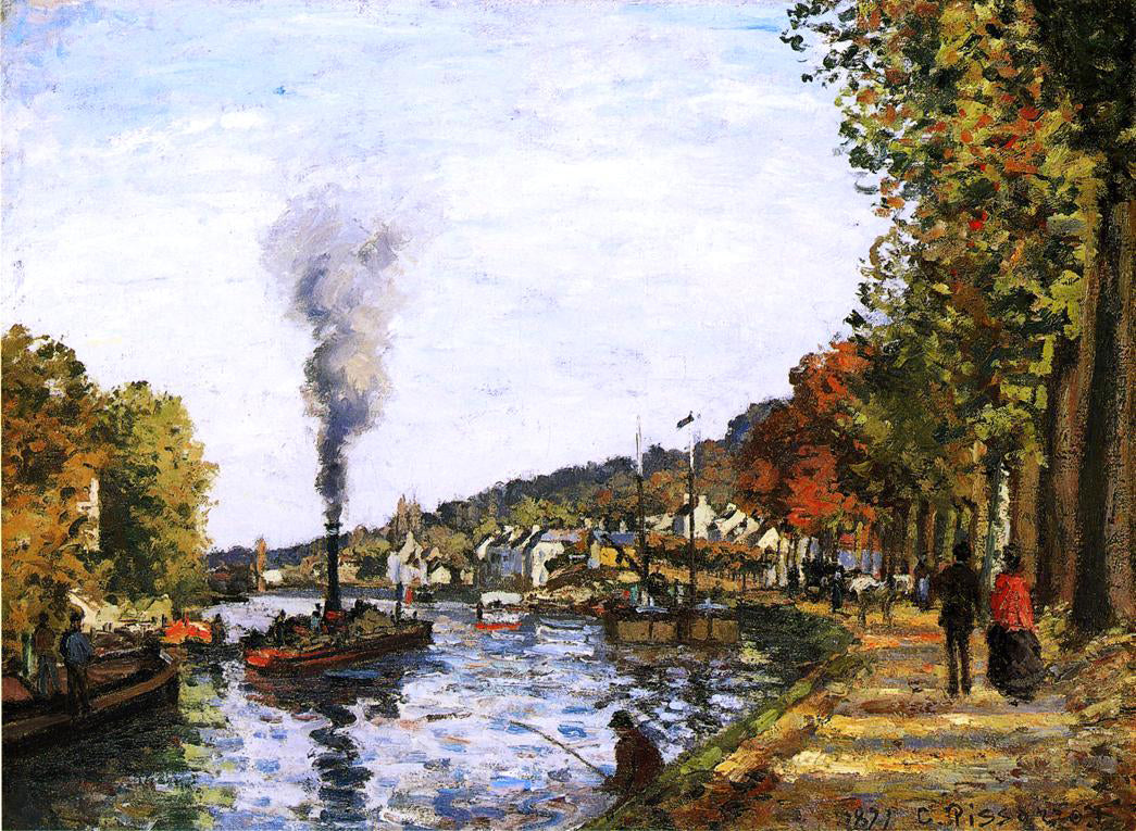 Camille Pissarro The Seine at Marly - Hand Painted Oil Painting