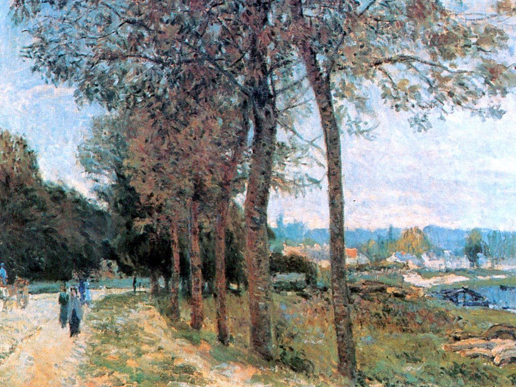Alfred Sisley The Seine at Marly - Hand Painted Oil Painting