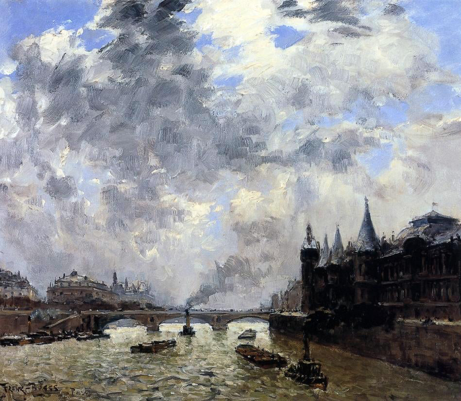 Frank Myers Boggs The Seine at Paris - Hand Painted Oil Painting
