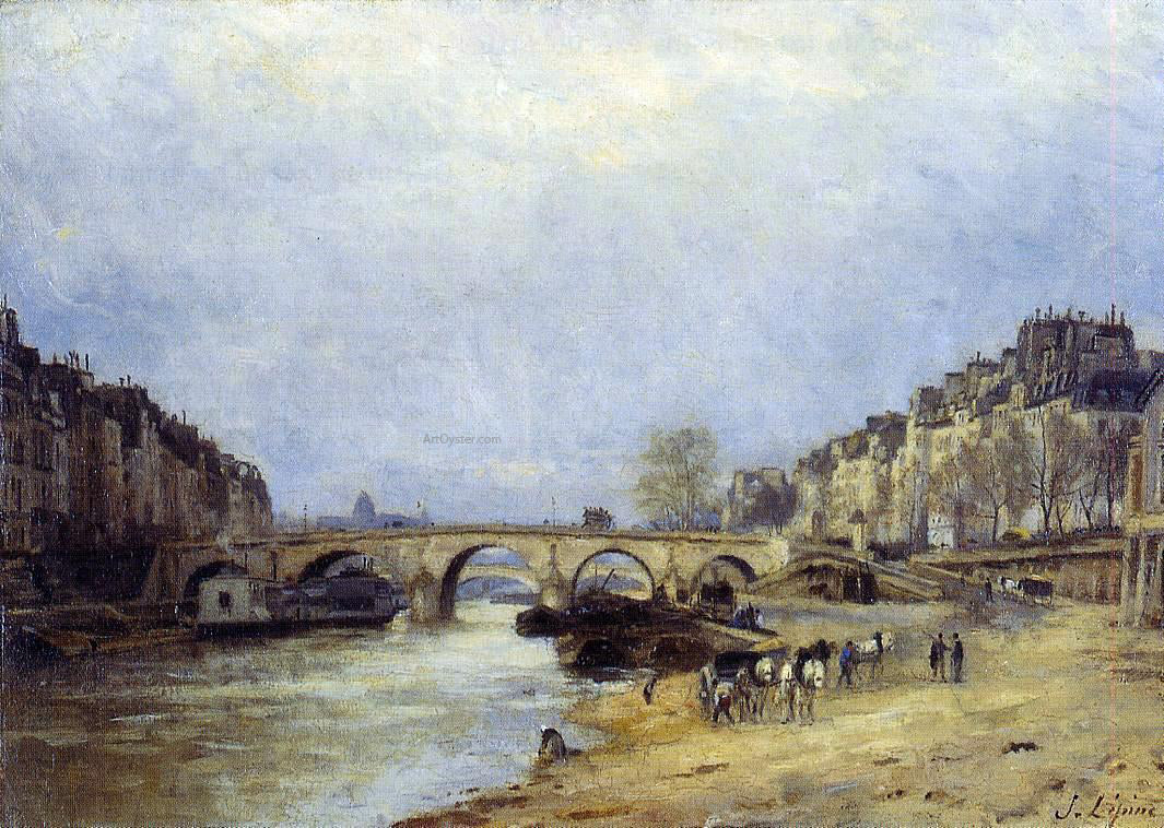 Stanislas Lepine The Seine at Pont Marie - Hand Painted Oil Painting