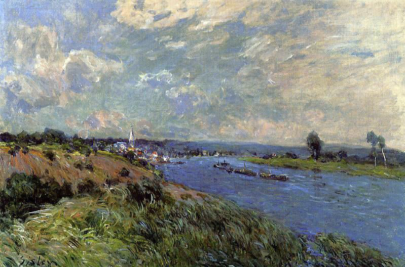 Alfred Sisley The Seine at Saint-Cloud - Hand Painted Oil Painting