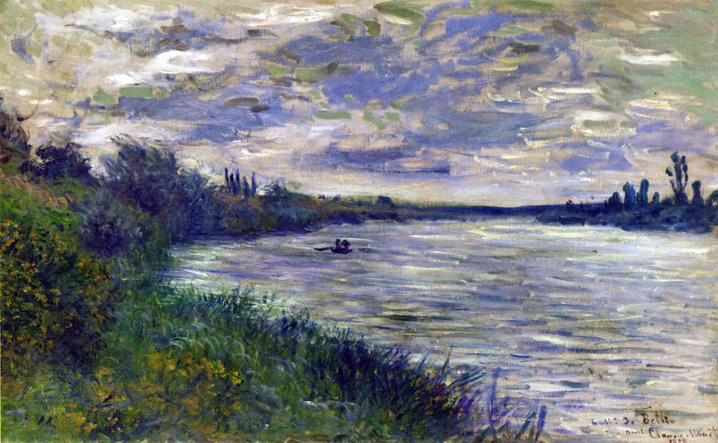 Claude Oscar Monet The Seine near Vetheuil, Stormy Weather - Hand Painted Oil Painting