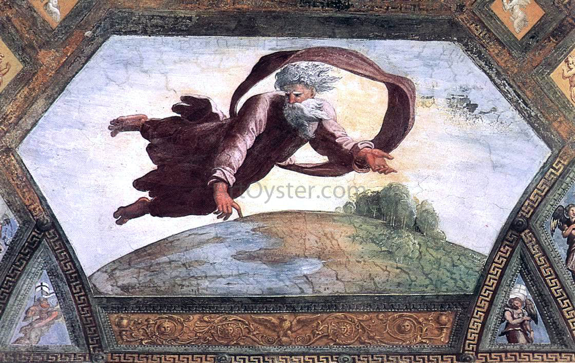 Raphael The Separation of Land and Water (Loggia on the Second Floor, Palazzi Pontifici, Vatican) - Hand Painted Oil Painting