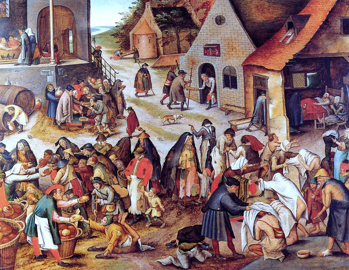 The Younger Pieter Bruegel The Seven Acts of Charity (also known as The Seven Acts of Mercy) - Hand Painted Oil Painting