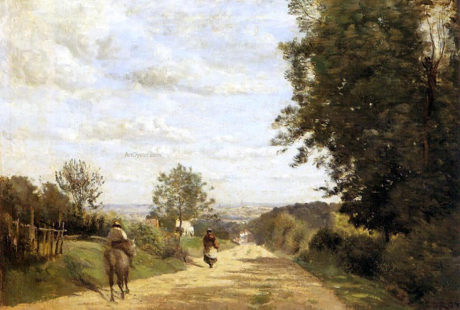 Jean-Baptiste-Camille Corot The Sevres Road - Hand Painted Oil Painting
