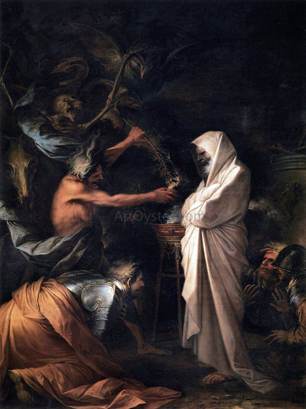 Salvator Rosa The Shade of Samuel Appears to Saul - Hand Painted Oil Painting