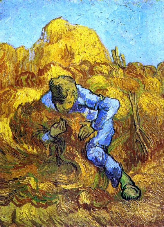 Vincent Van Gogh The Sheaf-Binder (after Millet) - Hand Painted Oil Painting