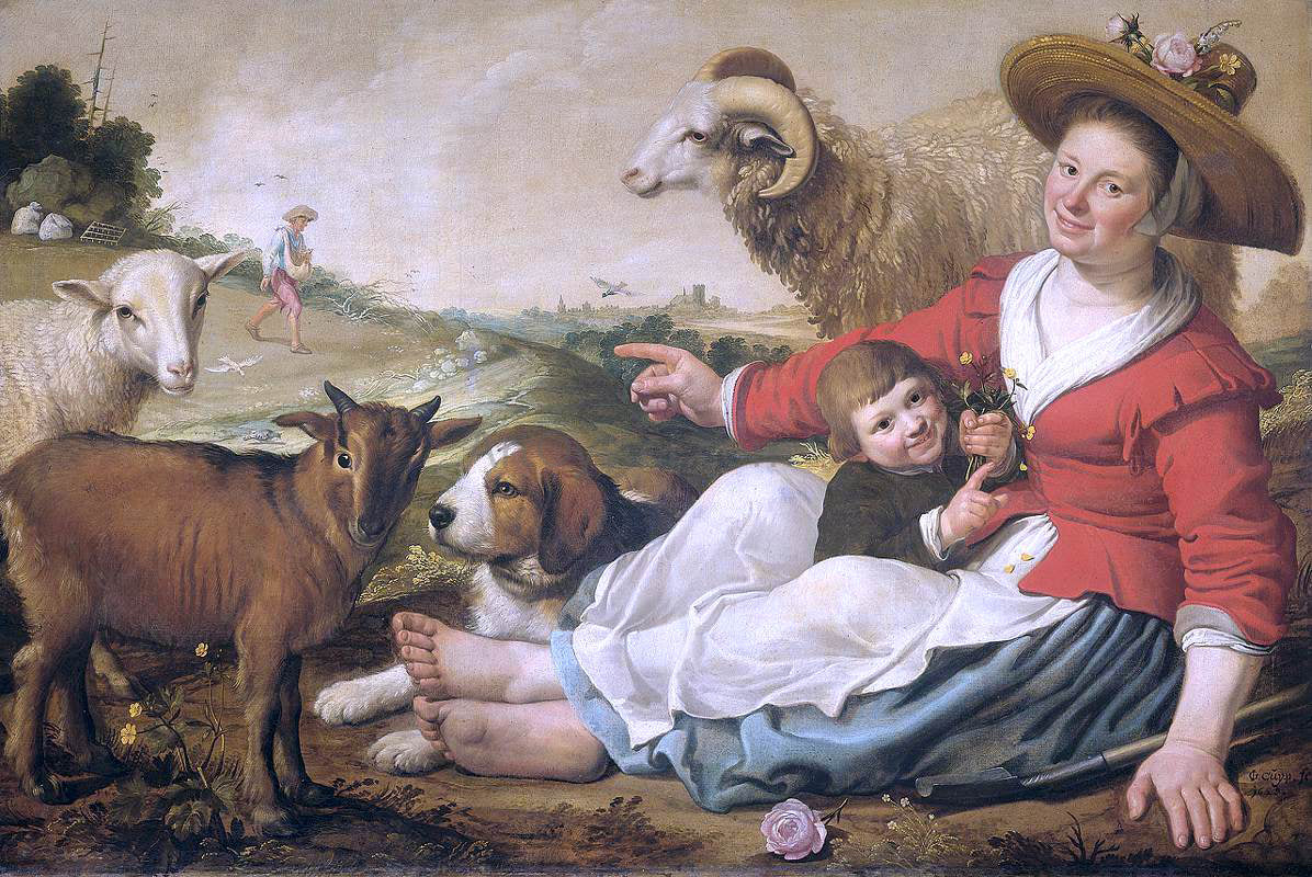  Jacob Gerritsz Cuyp The Shepherdess - Hand Painted Oil Painting