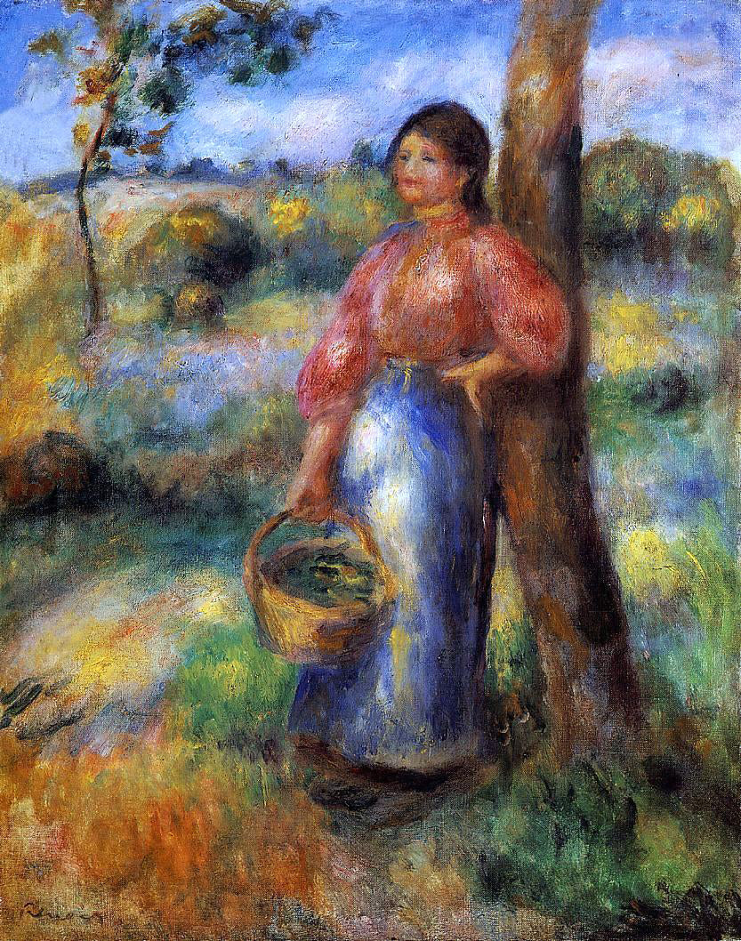 Pierre Auguste Renoir The Shepherdess - Hand Painted Oil Painting