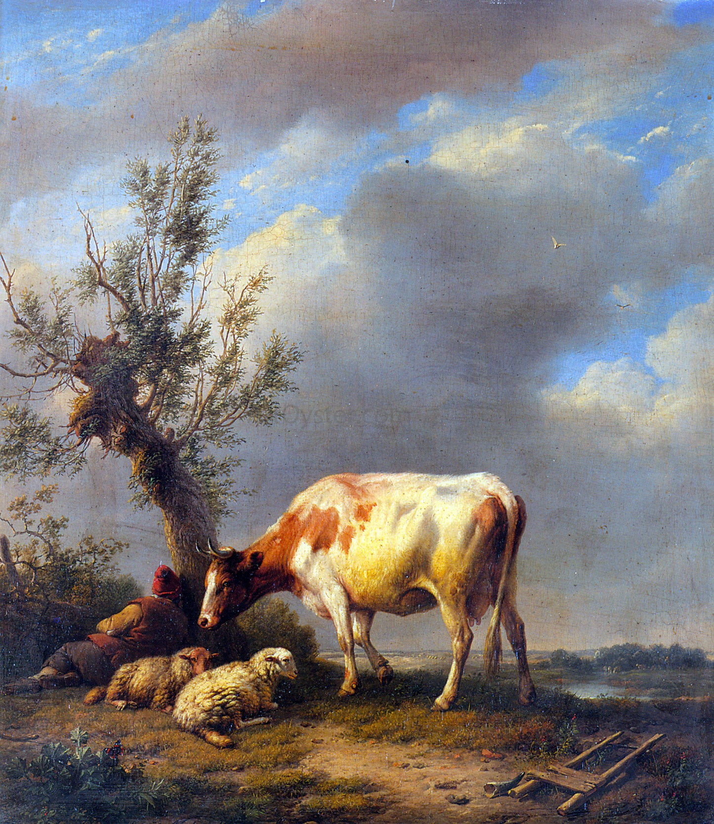 Eugene Verboeckhoven The Shepherd's Rest - Hand Painted Oil Painting