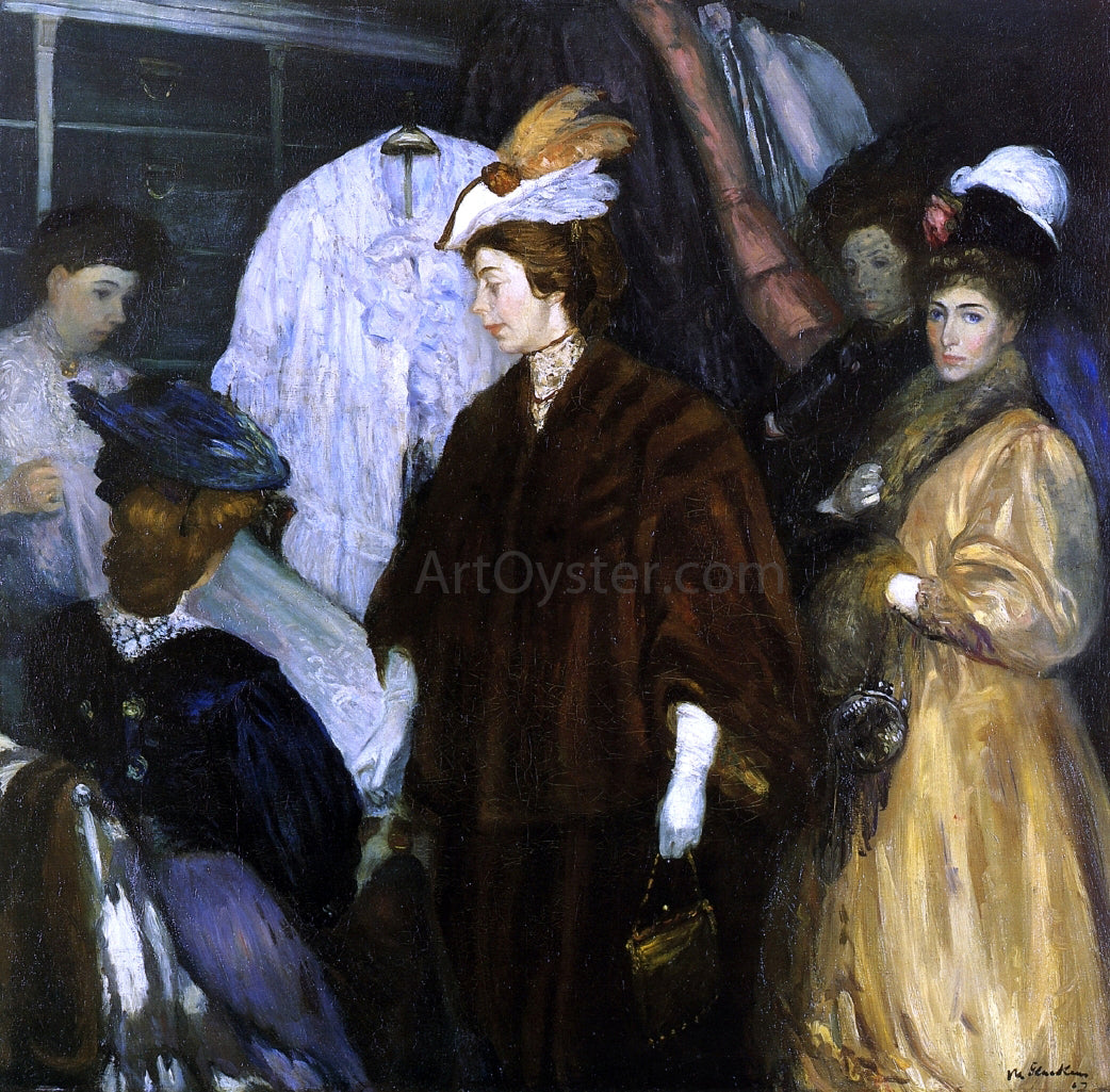 William James Glackens The Shoppers - Hand Painted Oil Painting